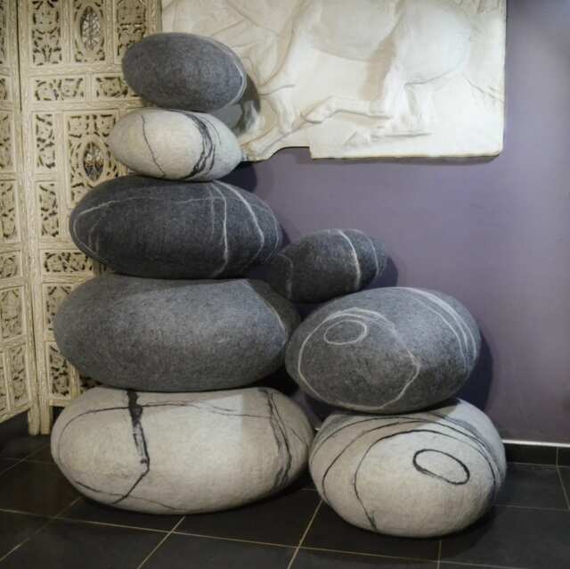 Pouf Pillows Set , & Poufs Ottoman Round Pillow - image 1