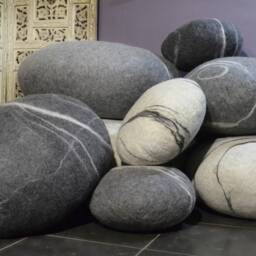 Pouf Pillows Set , & Poufs Ottoman Round Pillow - thumbnail 3