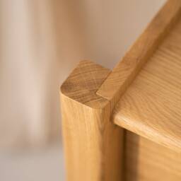 Jamm Low 160 - Record Player Stand With Storage Made Of Solid Oak Wood - thumbnail 4