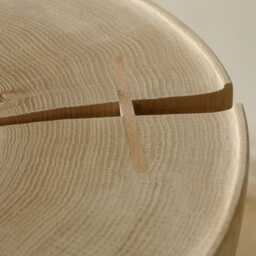 Wooden, Round, Handmade, Side Table - thumbnail 4