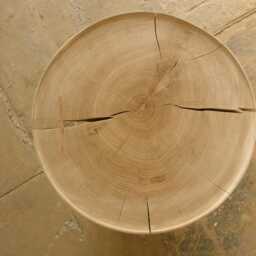 Wooden, Round, Handmade, Side Table - thumbnail 3
