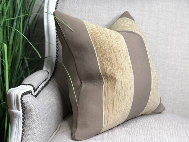 Sale - Neutral Striped Cushion Cover - Beige Pillow Stripe Pillows Decor - image 1