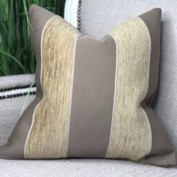 Sale - Neutral Striped Cushion Cover - Beige Pillow Stripe Pillows Decor - thumbnail 3