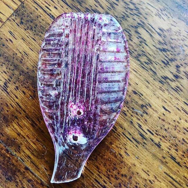 Leaf, Spare Parts For Venetian Mirrors, With Broken Pieces, Pink & Glass Nails - image 1