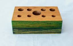 1692-Recycled Oak Desk Organiser. Free UK P&p - thumbnail 1