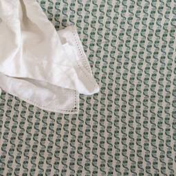 Blue Green Floral Crib Sheet - Rifle Paper Co. Baby Bedding Nursery Decor Fitted Mini Changing Pad Cover - thumbnail 3