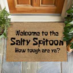 Welcome To The Salty Spitoon - How Tough Are Ya? A Coir, Funny Doormat Themed Home Decor Fun Gift Non Slip Mat - thumbnail 1