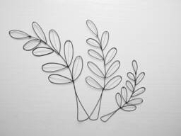 Set Of 3 Decorative Wall Leaves, Metal Decorations, Flower Decor, Geometric Art, Art - thumbnail 1