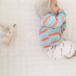 Mudcloth Fitted Crib Sheet Aztec White Gray Nursery Bedding - thumbnail 4