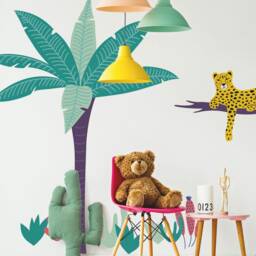 Bright Cheetahs Wall Sticker Pack, Jungle Stickers, Safari Room Decor, Cheetah Decor - thumbnail 3