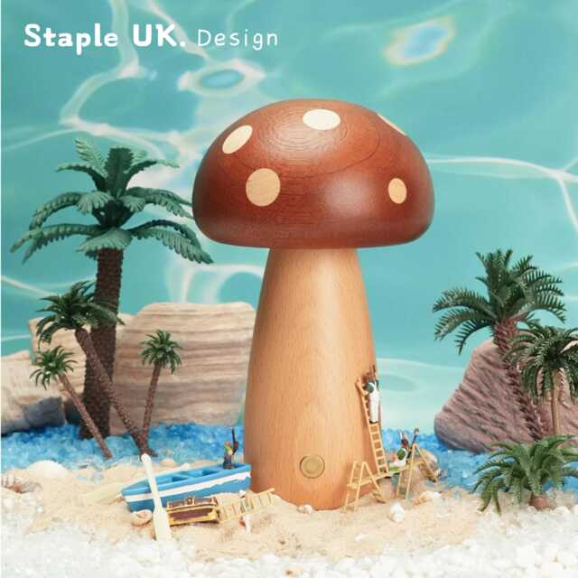 Mushroom Night Light Kids, Mushroom Wooden Table Lamp, Mushroom Theme Decor, Glowing Mushroom, Beside Lamp, Modern Lamp, Gift For New Home - image 1