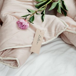 Wedding Gift - Summer Blanket. Organic Wool Full Pink Comforter. - Us Duty Paid - thumbnail 3