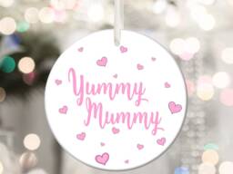 Yummy Mummy Mum Wife Girlfriend Personalised Christmas Bauble Funny Gift Present Keepsake Novelty Mother's Day For Her