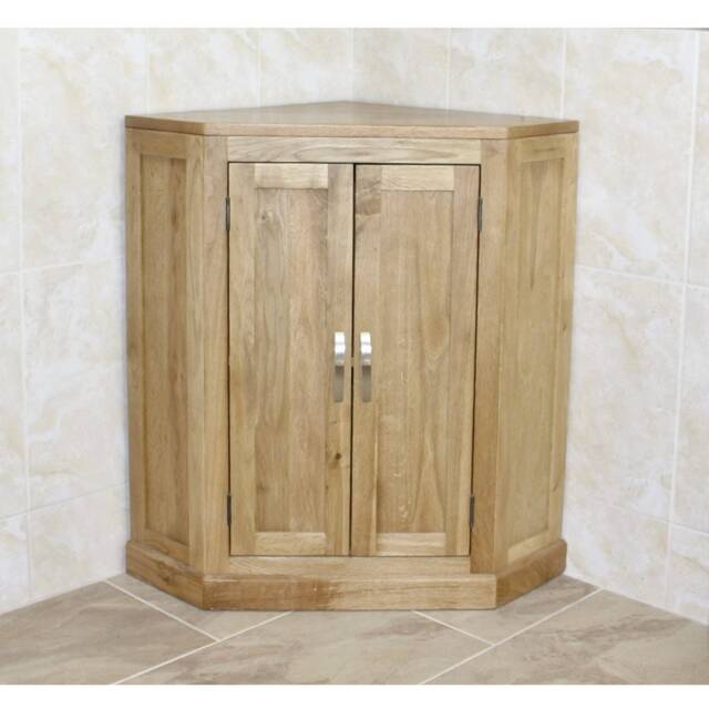 Bathroom Vanity Unit Free Standing Oak Corner Cabinet 501B - image 1