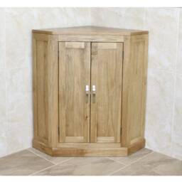 Bathroom Vanity Unit Free Standing Oak Corner Cabinet 501B - thumbnail 1