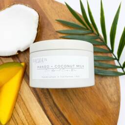 Mango Coconut Milk Candle Hand Poured Apricot Wax, 5Oz Tin - thumbnail 2