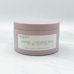 Mango Coconut Milk Candle Hand Poured Apricot Wax, 5Oz Tin - thumbnail 3