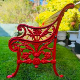 Royal Ascot Victorian Cast Iron & Oak Garden Bench - thumbnail 2
