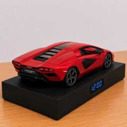 Lamborghini Countach Car Alarm Clock - Realistic Engine Sound, Handmade, Enthusiast Gift - thumbnail 3