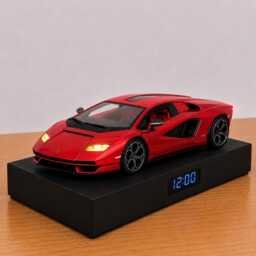Lamborghini Countach Lpi Alarm Clock - Realistic Engine Sound, Working Headlights, Handmade, Car Enthusiast Gift