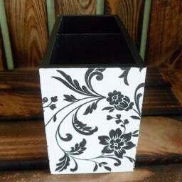 Utensil Box Pencil Black White - thumbnail 4