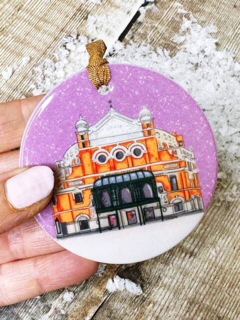 Grand Opera House Belfast Little Landmarks Ceramic Hanging Decoration Christmas - image 1