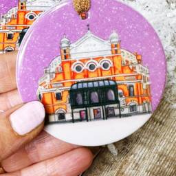 Grand Opera House Belfast Little Landmarks Ceramic Hanging Decoration Christmas - thumbnail 2