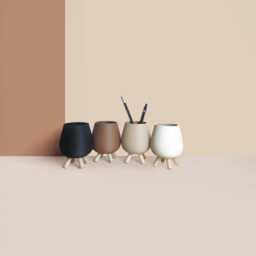 Pencil Pots, Desk Organizer Made With Recycled Wood, Idea For Office Accessories, Storage & Decoration, Scandinavian Design, Gift Home - thumbnail 2