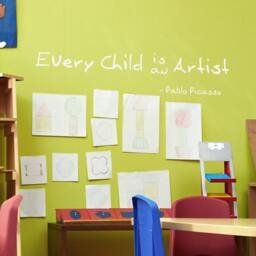 Every Child Is An Artist - Inspirational Vinyl Quotes Wall Decal Decor Playroom Room- 019 - thumbnail 1