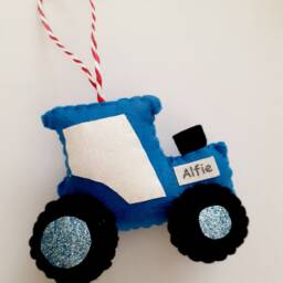 Christmas Tree Tractor Decoration, Personalised Gift, Tractors, Decorations, Stocking Fillers - thumbnail 2