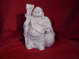 Buddha. Chinese Style. Travelling. White Marble, Good Fortune, Wellbeing, Sumo, Zen, Handmade, Collectable, Happy Fat Belly Buddha