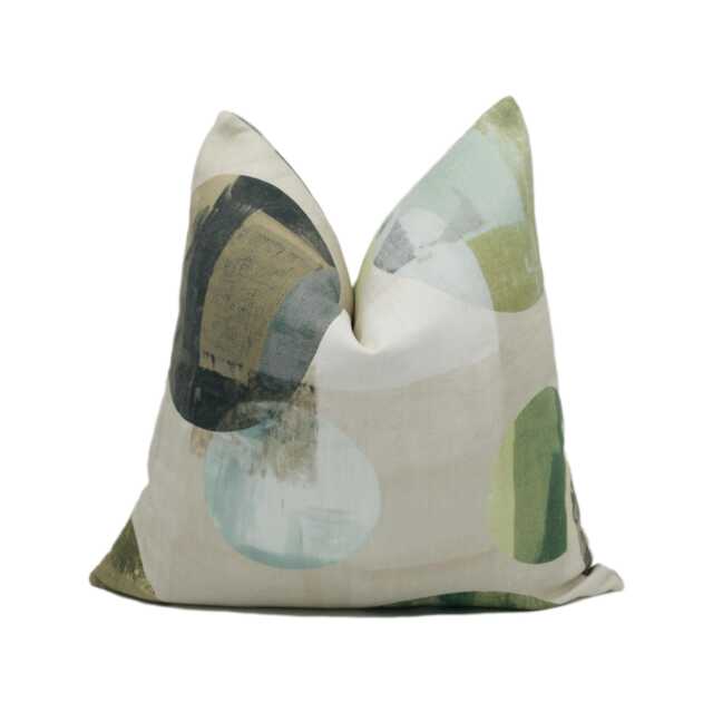 Harlequin - Rondure Emerald/Linden Topaz Modern Soft Abstract Cushion Cover Handmade Throw Pillow Designer Home D??cor - image 1