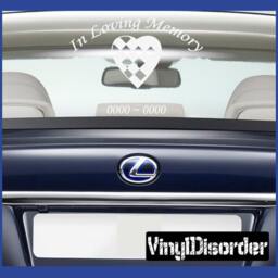 Heart 1 in Loving Memory Custom Car Or Wall Vinyl Decal Stickers - Ilmheart1Et - thumbnail 1