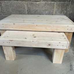 Rustic Nest Of 2 Tables - thumbnail 2