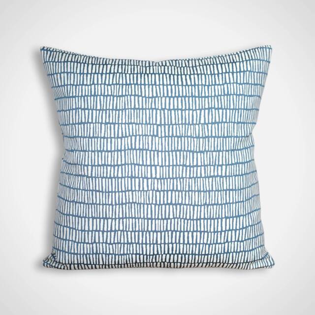 Blue Geometric Handmade Cushion Cover, 40cm Or 45cm, Modern Abstract Shapes, Zipped Pillow Vivid Shades Studio - image 1