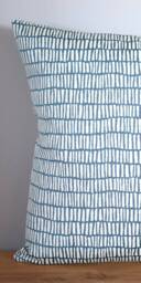 Blue Geometric Handmade Cushion Cover, 40cm Or 45cm, Modern Abstract Shapes, Zipped Pillow Vivid Shades Studio - thumbnail 2