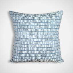 Blue Geometric Handmade Cushion Cover, 40cm Or 45cm, Modern Abstract Shapes, Zipped Pillow Vivid Shades Studio - thumbnail 1