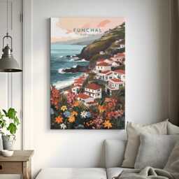 Funchal Travel Print - Portugal, Poster, Home Decor, Gift Or Canvas - thumbnail 3