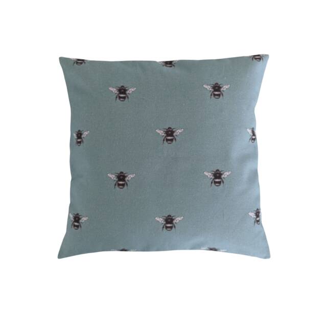 "Cushion Cover in Clarke & Abeja Bumble Bee Duckegg Blue 14"" 16"" 18"" 20"" 22"" 24" - image 1