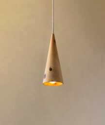 Natural Wood Pendant Lighting, Sculpture Ceiling Lamp, Hanging Light, Modern Chandelier, Handmade, Japandi, Minimal Design - thumbnail 1