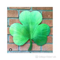 Green Shamrock Art Steel Clover Leaf Home Garden Decoration Wall Irish Decor St Patrick's Day Gift - 20, 40, 60cm - thumbnail 4
