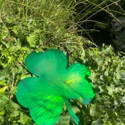 Green Shamrock Art Steel Clover Leaf Home Garden Decoration Wall Irish Decor St Patrick's Day Gift - 20, 40, 60cm - thumbnail 2