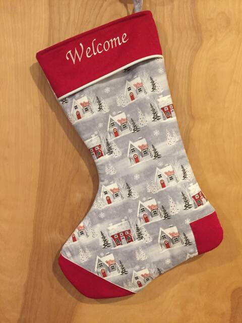Happy Holiday Welcome Large Christmas Stocking - Made in U.s.a - image 1