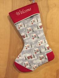 Happy Holiday Welcome Large Christmas Stocking - Made in U.s.a