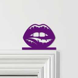 Door Topper Biting Lips Various Colours Top Of Decorative Sign - Sign, Novelty Wall Decor, Frame Art, Art - thumbnail 4