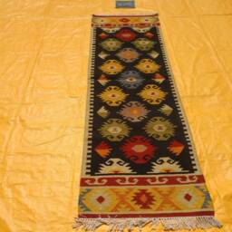 Handwoven 2.6x8 Kilim Runner Area Rug, 80x240cm, Anatolian Flatweave 2x8 Navajo Rug - thumbnail 3