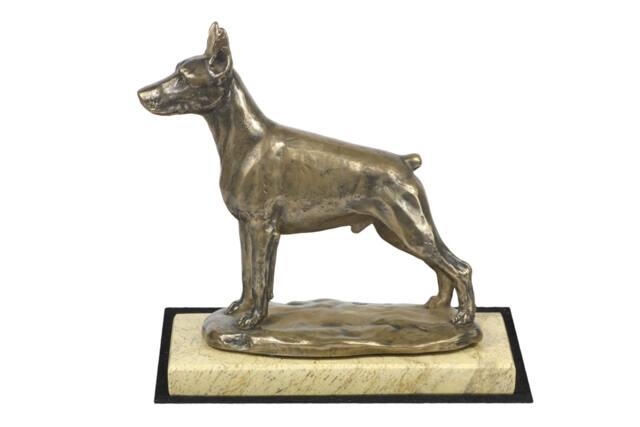 Dobermann , Dog Sand Marble Base Statue, Limited Edition, Artdog. Made Of Cold Cast Bronze. Solid, Perfect Gift. Limited Edition - image 1