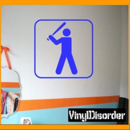 Baseball Vinyl Wall Decal Or Car Sticker - Baseballal004Et - thumbnail 1