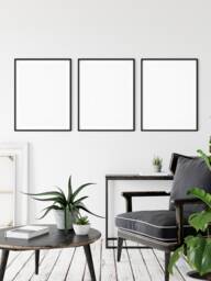 Pack Of 3 Photo Frame Thin Black A2 A3 A4 A5 White UK Made Quick Dispatch - thumbnail 1