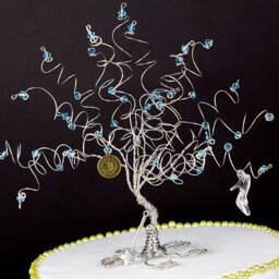 Cinderella Wire Art Tree Sculpture Home Decor Or Wedding Cake Topper - thumbnail 4